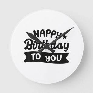 Alles Gute zum Geburtstag Runde Wanduhr