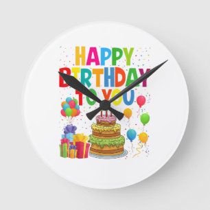 Alles Gute zum Geburtstag Runde Wanduhr