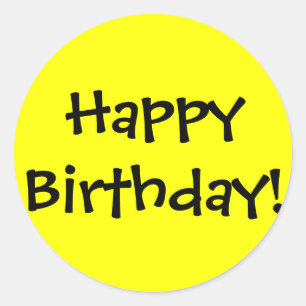 Alles Gute zum Geburtstag! Runder Aufkleber