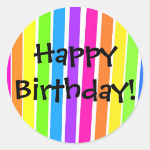 Alles Gute zum Geburtstag Runder Aufkleber