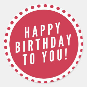 Alles Gute zum Geburtstag Runder Aufkleber