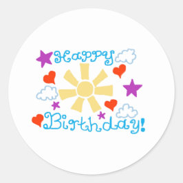 Alles Gute zum Geburtstag Runder Aufkleber