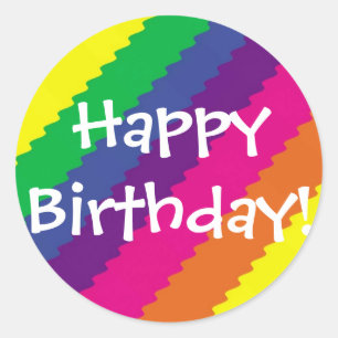 Alles Gute zum Geburtstag! Runder Aufkleber