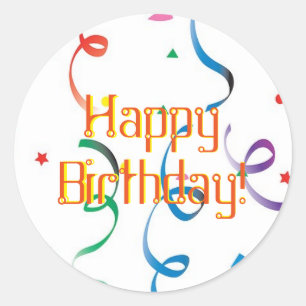 alles Gute zum Geburtstag Runder Aufkleber