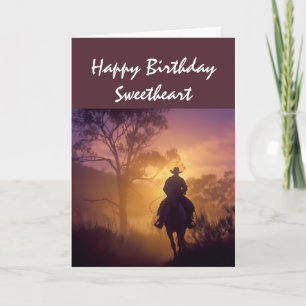 Alles Gute zum Geburtstag Schatz Einsamer Cowboy S Karte
