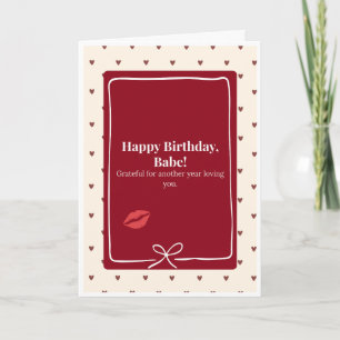 Alles Gute zum Geburtstag Schatz Rotes Herz Karte