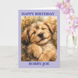 Alles Gute zum Geburtstag Schlafmützchen blaue Kar Karte