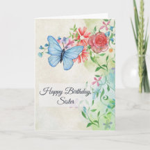 Alles Gute zum Geburtstag, Schmetterling und Blume