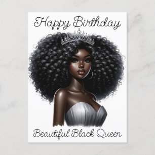 Alles Gute zum Geburtstag schöne schwarze Königin Postkarte