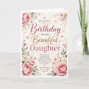 Alles Gute zum Geburtstag schöne Tochter Karte