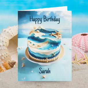 Alles Gute zum Geburtstag Schöner Ozean Strand Geb Karte