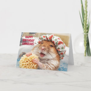 Alles Gute zum Geburtstag Schönheit – Lustige Bade Karte