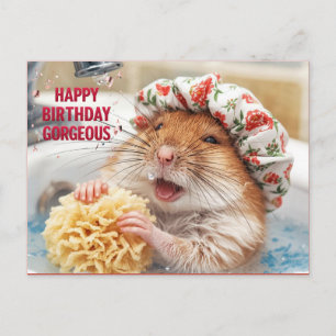 Alles Gute zum Geburtstag Schönheit – Lustige Bade Postkarte