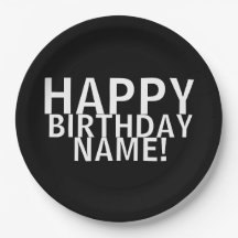 "Alles Gute zum Geburtstag!" Schwarz-Weiß-Papierte