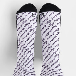 Alles Gute zum Geburtstag! Schwarze Schrift Socken