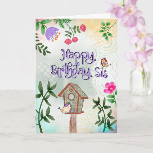 Alles Gute zum Geburtstag Schwester Karte