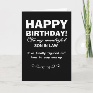 Alles Gute zum Geburtstag Schwiegersohn Karte