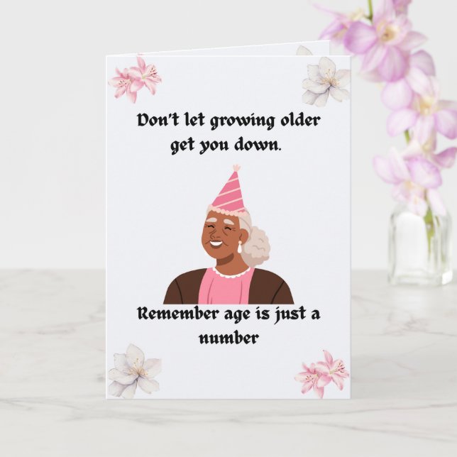 Alles Gute zum Geburtstag Senior! Karte (Orchidee)