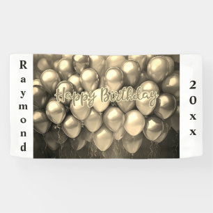 Alles Gute zum Geburtstag Sepia-Balloons personali Banner