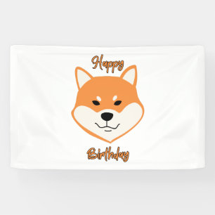 Alles Gute zum Geburtstag Shiba Inu Original 2.5x4 Banner