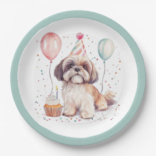 Alles Gute zum Geburtstag Shih Tzu Hunde Geburtsta Pappteller