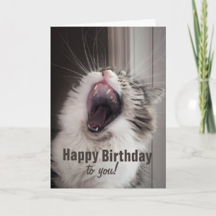 Alles Gute zum Geburtstag! Sie sang laut. (Grußkar Karte