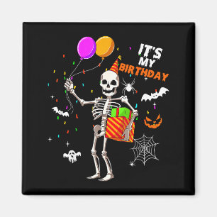 Alles Gute zum Geburtstag Skelett Frohe Halloween Magnet