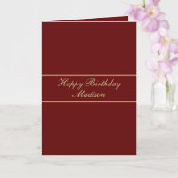Alles Gute zum Geburtstag Skript Name Burgund Gold