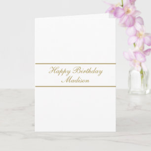 Alles Gute zum Geburtstag Skript Name Weißgold Karte