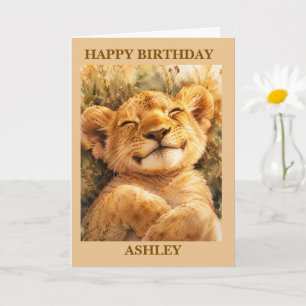 Alles Gute zum Geburtstag Sleepy Lion Unisex-Karte Karte