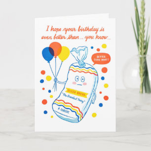 Alles Gute zum Geburtstag Sliced Bread Letterpress Karte