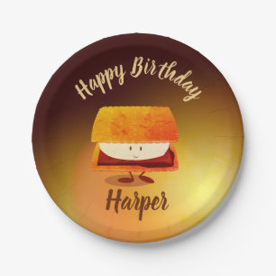 Alles Gute zum Geburtstag S'more Pappteller