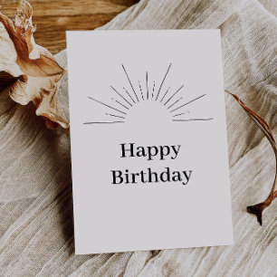 Alles Gute zum Geburtstag Sonnen-Grußkarte Einladung