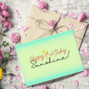 Alles Gute zum Geburtstag Sonnenschein  Grußkarte, Dankeskarte