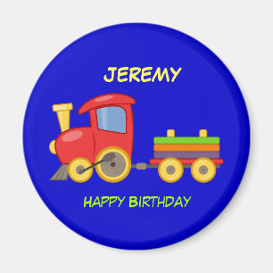 Alles Gute zum Geburtstag, Spielzeugzug, Vorlage Magnet