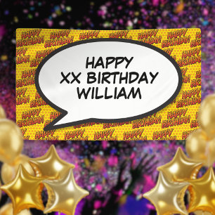 ALLES GUTE ZUM GEBURTSTAG Sprechblase Comicbuch Banner