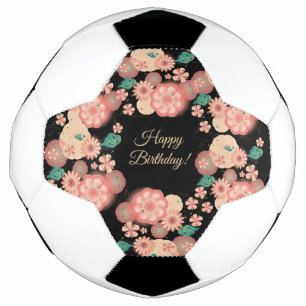 Alles Gute zum Geburtstag - Spring Peach Blume Gar Fußball