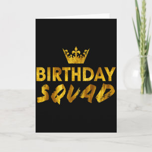 Alles Gute zum Geburtstag Squad König Beste schwar Karte