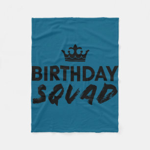 Alles Gute zum Geburtstag Squad König weiße Krone  Fleecedecke