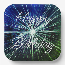 Alles Gute zum Geburtstag Starburst Pappteller