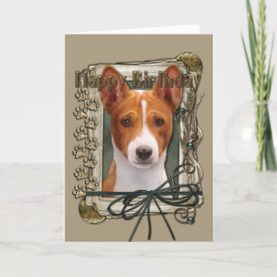 Alles Gute zum Geburtstag - Stone Paws - Basenji Karte