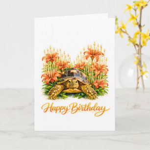 Alles Gute zum Geburtstag Sulcata-Schildkröte mit Karte