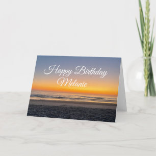 Alles Gute zum Geburtstag Sunset Beach Karte