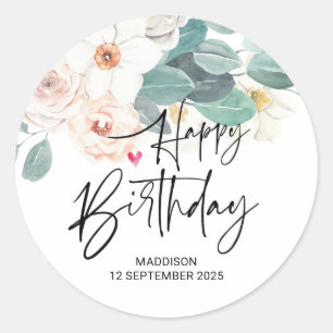 Alles Gute zum Geburtstag Süße Party-Geschenke für Runder Aufkleber