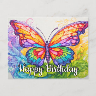 Alles Gute zum Geburtstag Süße Retro-Schmetterling Feiertagspostkarte