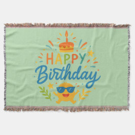 Alles Gute zum Geburtstag | Süße Sonnenschein-Wurf Decke