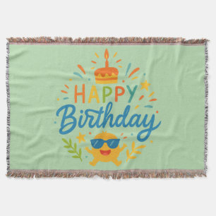 Alles Gute zum Geburtstag Süße Sonnenschein-Wurf Decke