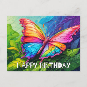 Alles Gute zum Geburtstag Süßer Abstrakter Bunter  Feiertagspostkarte