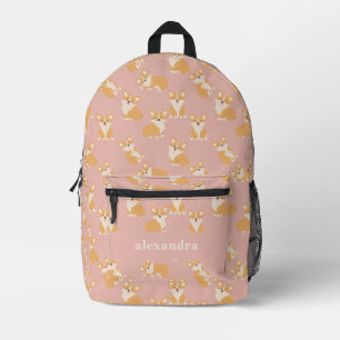 Alles Gute zum Geburtstag Süßer Corgi Muster für H Bedruckter Rucksack