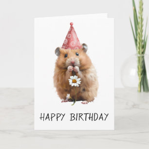 Alles Gute zum Geburtstag süßer Hamster Karte
